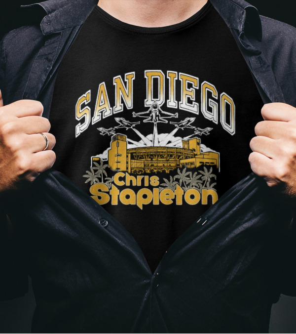 San Diego Chris Stapleton Event Stadium And Fighter Jets T-Shirt