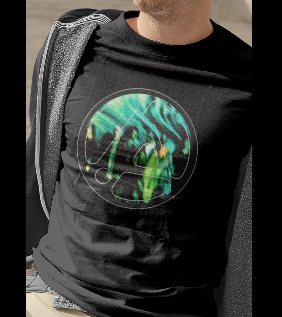 Linkin Park From Zero Framed Green Abstract Circle T-Shirt