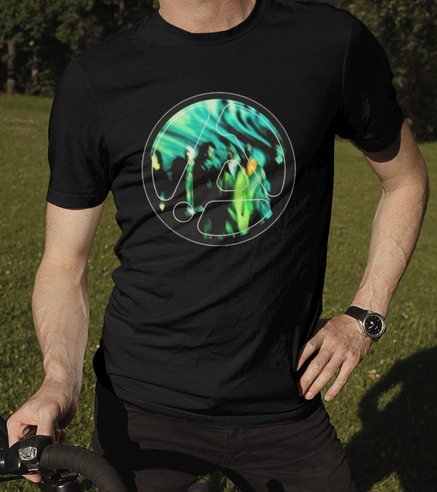 Linkin Park From Zero Framed Green Abstract Circle T-Shirt
