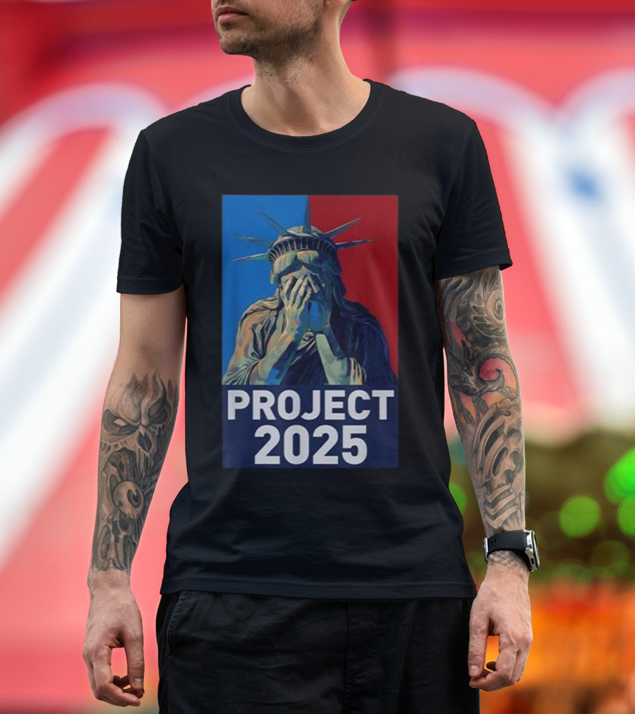 Stop Project 2025 Statue Of Liberty Weeping T-Shirt