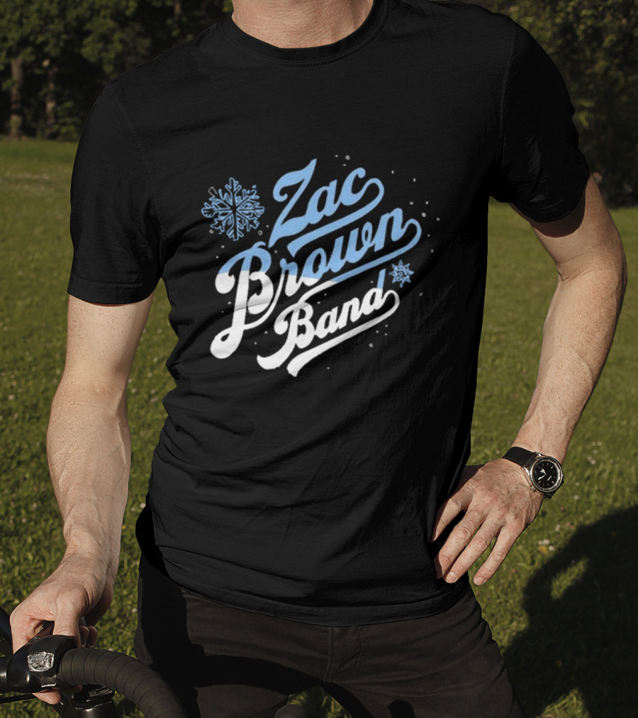 Zac Brown Band Snowflake Winter Black T-Shirt