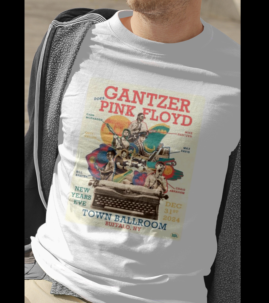 Gantzer Does Pink Floyd New Years Eve Town Ballroom Buffalo NY Dec 31st T-Shirt