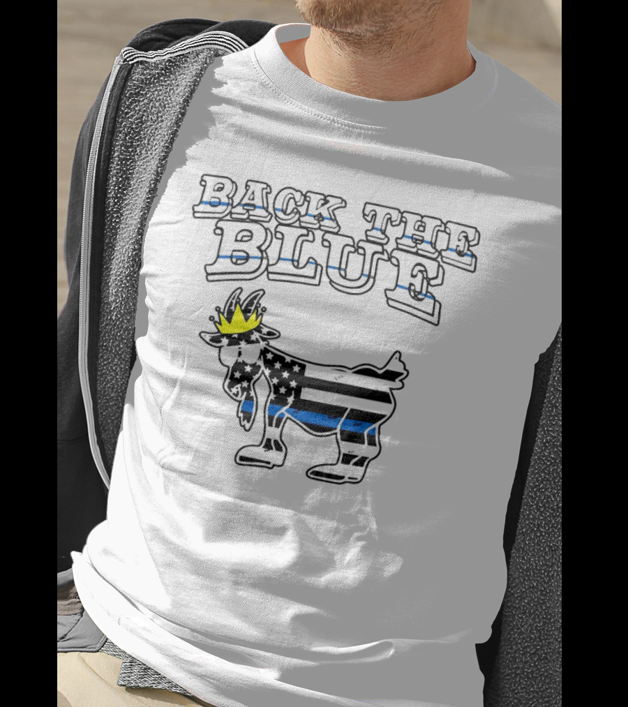 Back The Blue Goat US Flag T-Shirt