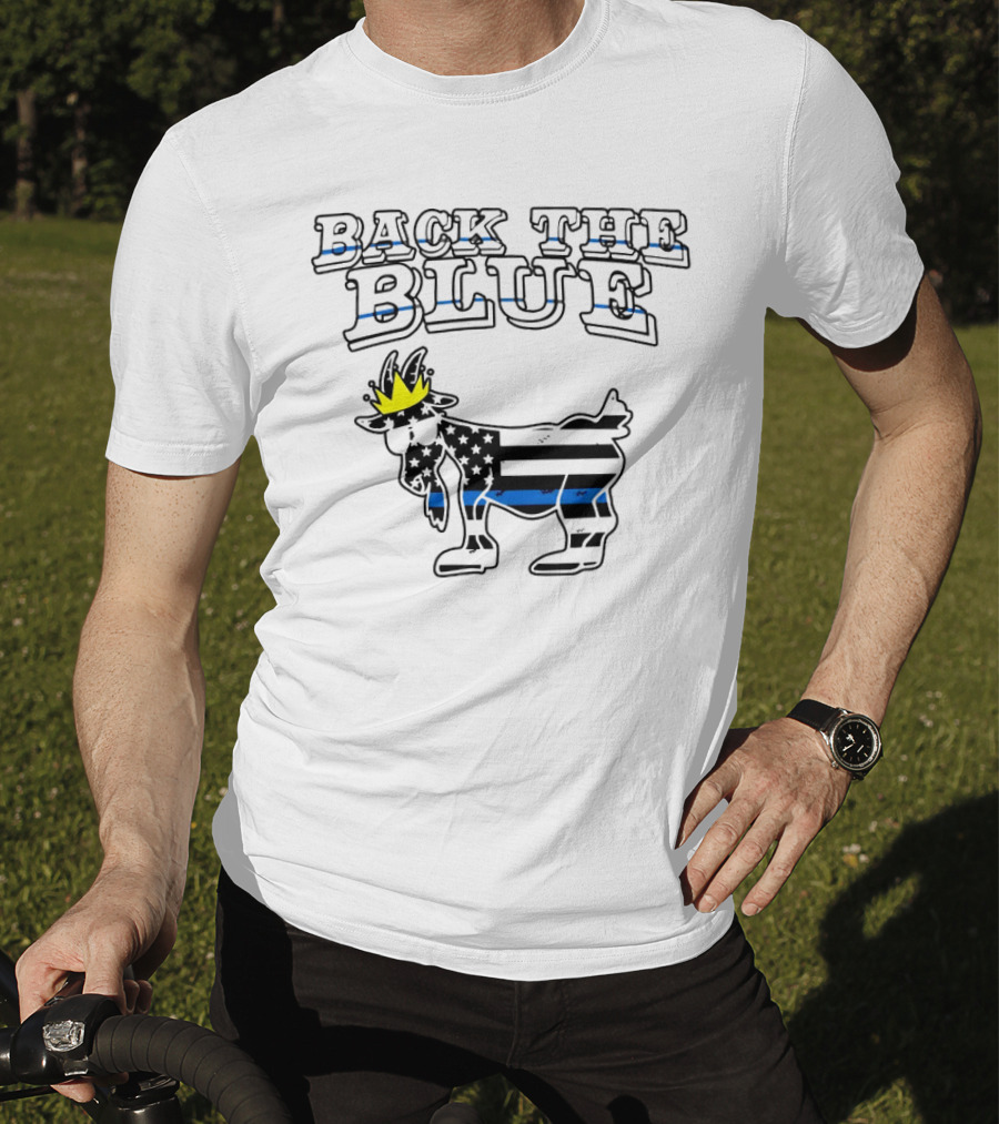 Back The Blue Goat US Flag T-Shirt