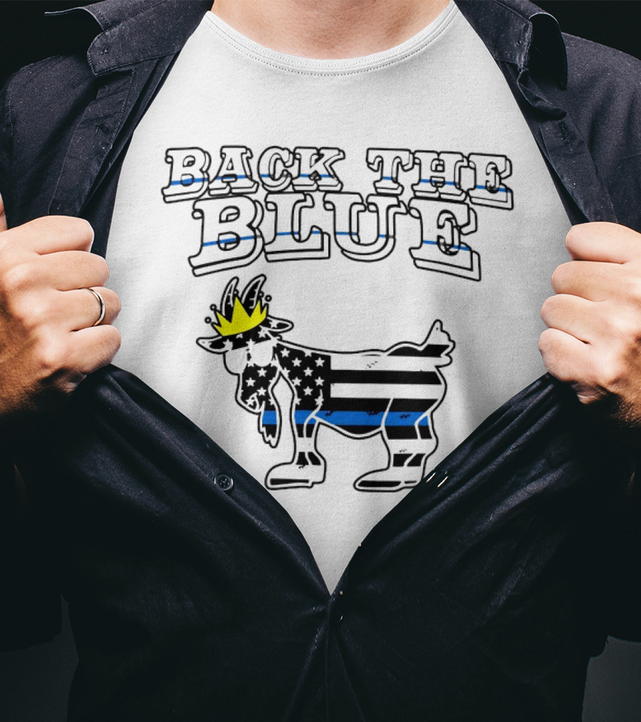 Back The Blue Goat US Flag T-Shirt