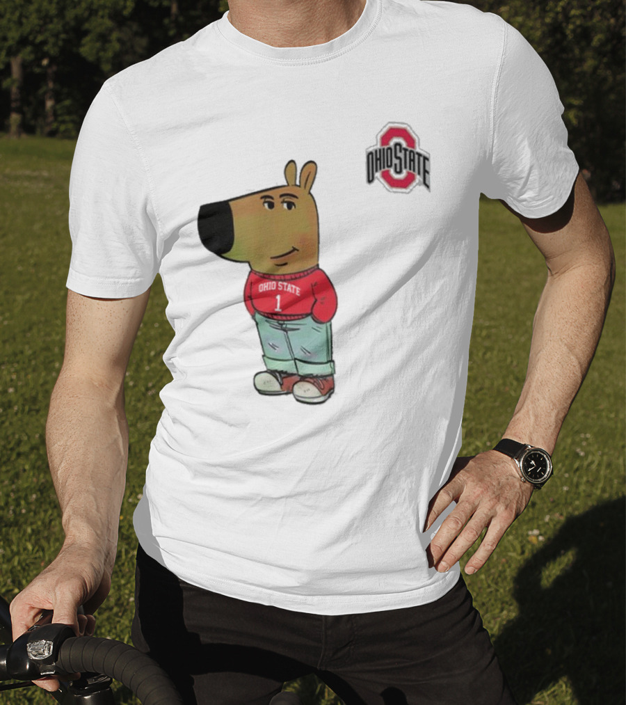 Ohio State Buckeyes Character In Red T-Shirt