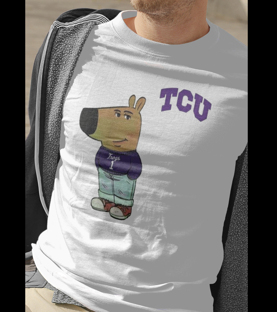 TCU Horned Frogs Chill Guy Cartoon Character In Frogs Jersey T-Shirt