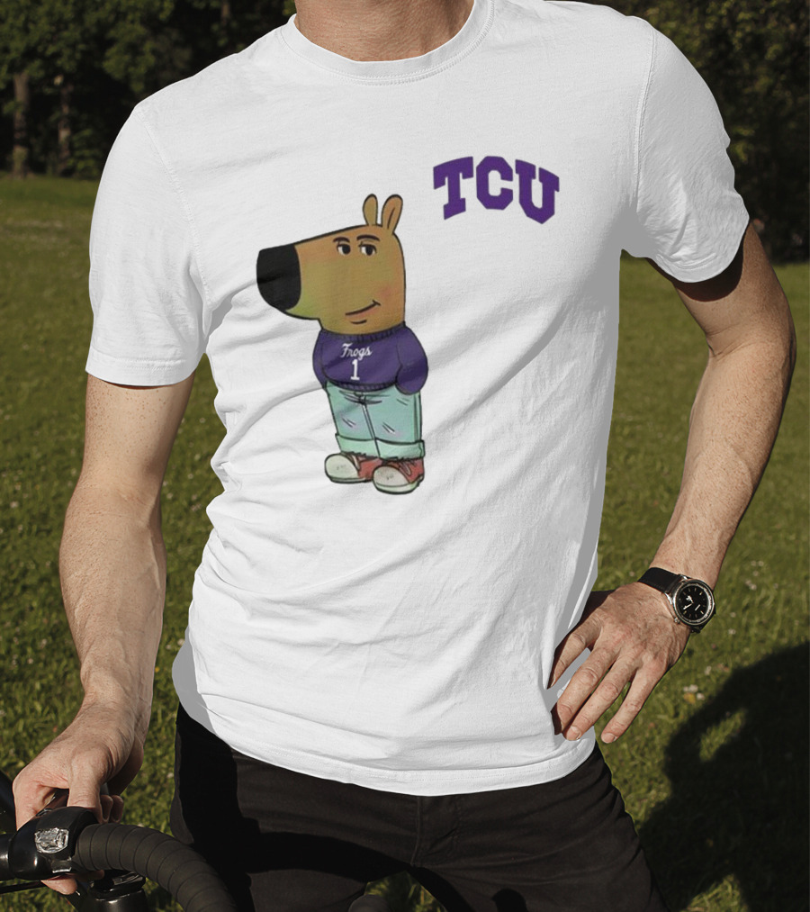 TCU Horned Frogs Chill Guy Cartoon Character In Frogs Jersey T-Shirt