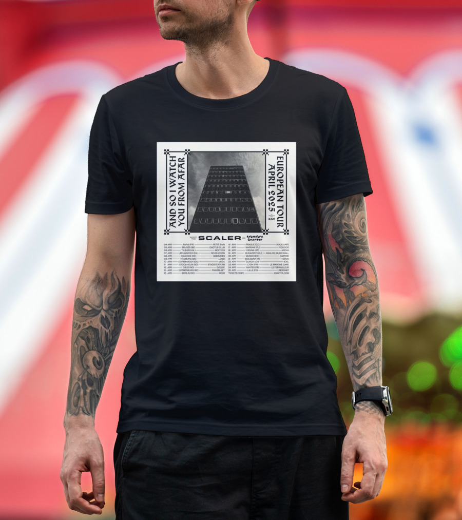 And So I Watch You From Afar European Tour April 2025 Scaler Album T-Shirt