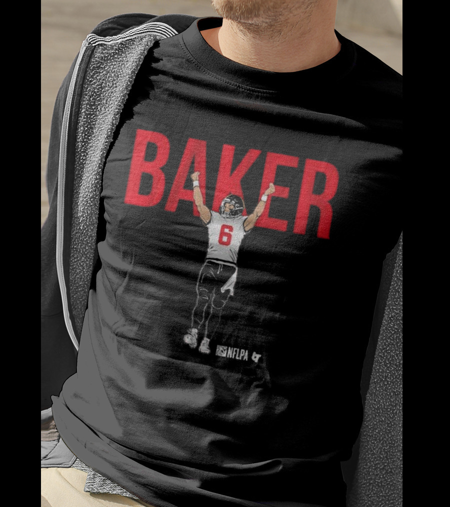 Baker NFLPA Celebration Number 6 Football Victory T-Shirt