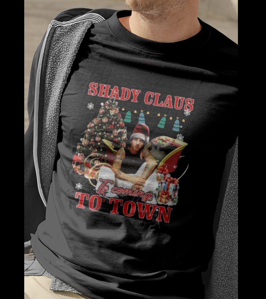 Shady Claus Is Coming To Town Eminem Christmas T-Shirt