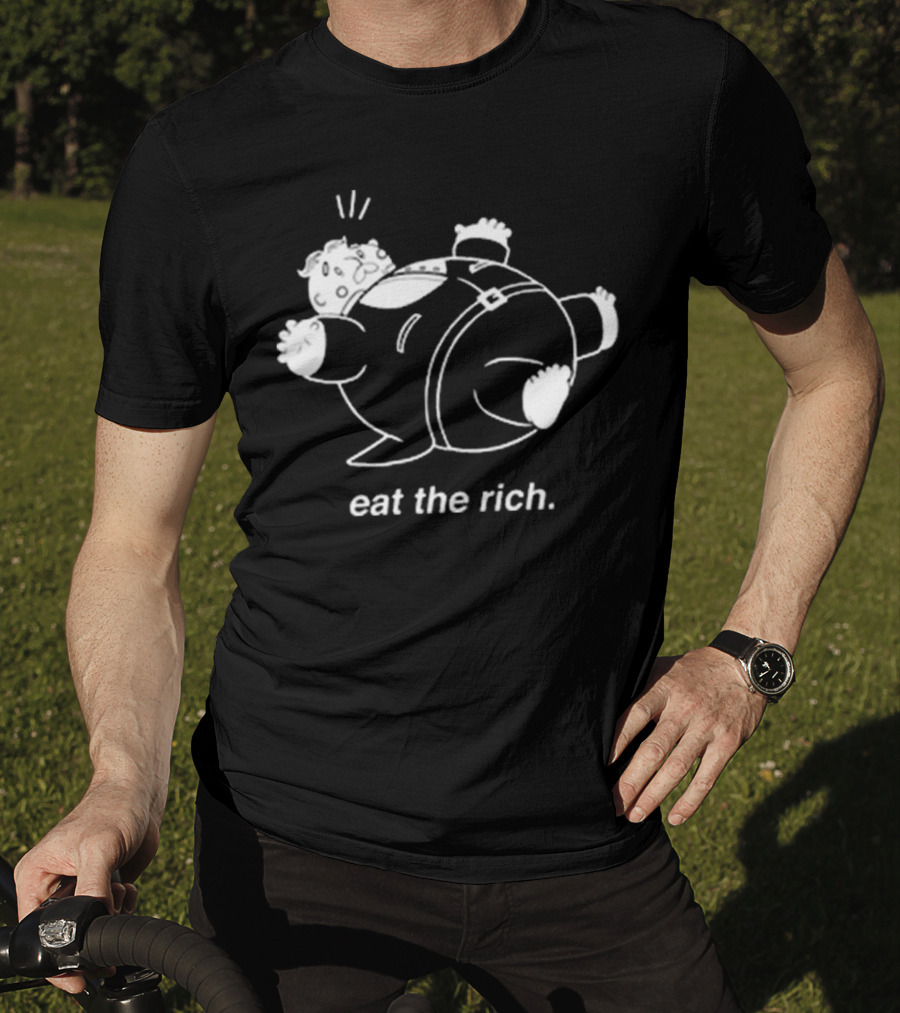 Lameun Eat The Rich Cartoon Character T-Shirt