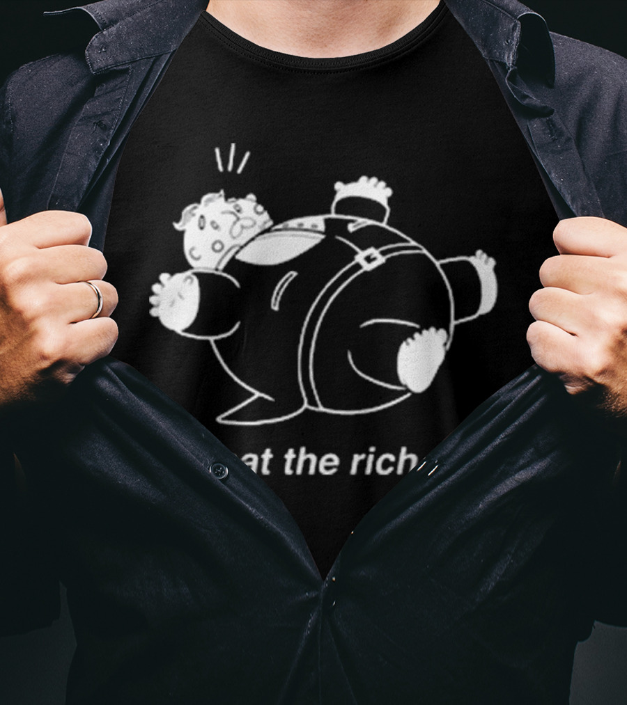 Lameun Eat The Rich Cartoon Character T-Shirt