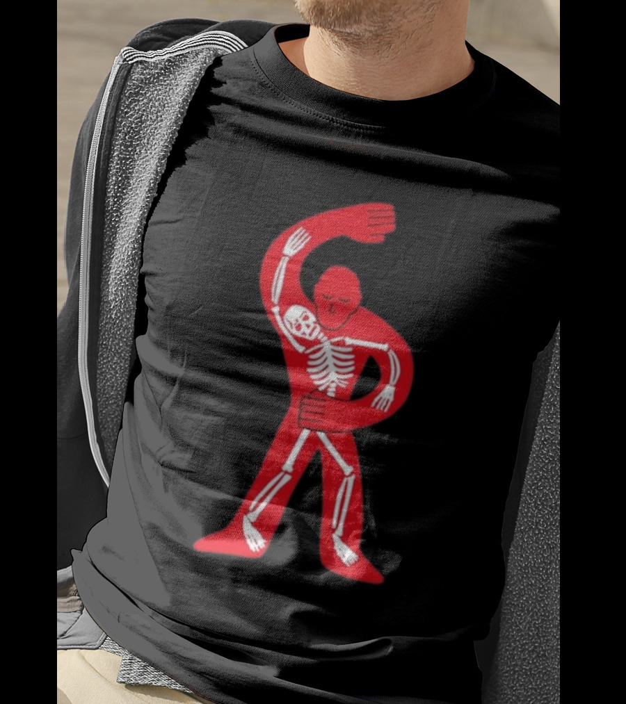 Lord Huron Dancing Skeleton Red Figure Hugging Skeleton T-Shirt