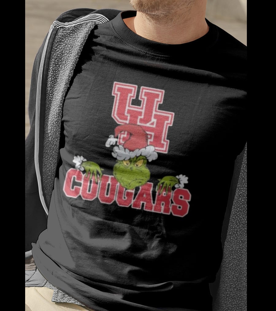 NCAA Houston Cougars Grinch Christmas T-Shirt