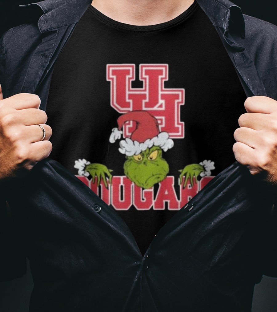 NCAA Houston Cougars Grinch Christmas T-Shirt