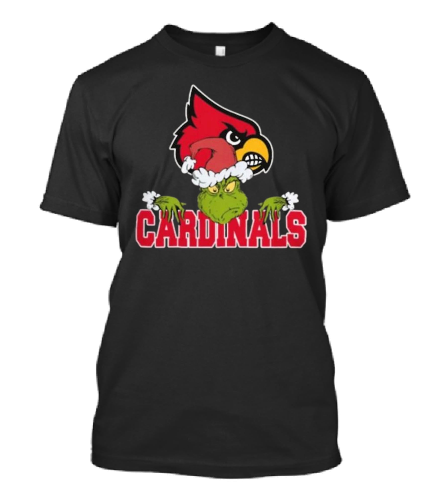 NCAA Louisville Cardinals Grinch Christmas Football T-Shirt
