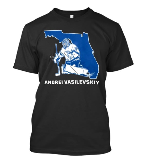 Andrei Vasilevskiy Tampa Bay Hockey Florida Map T-Shirt