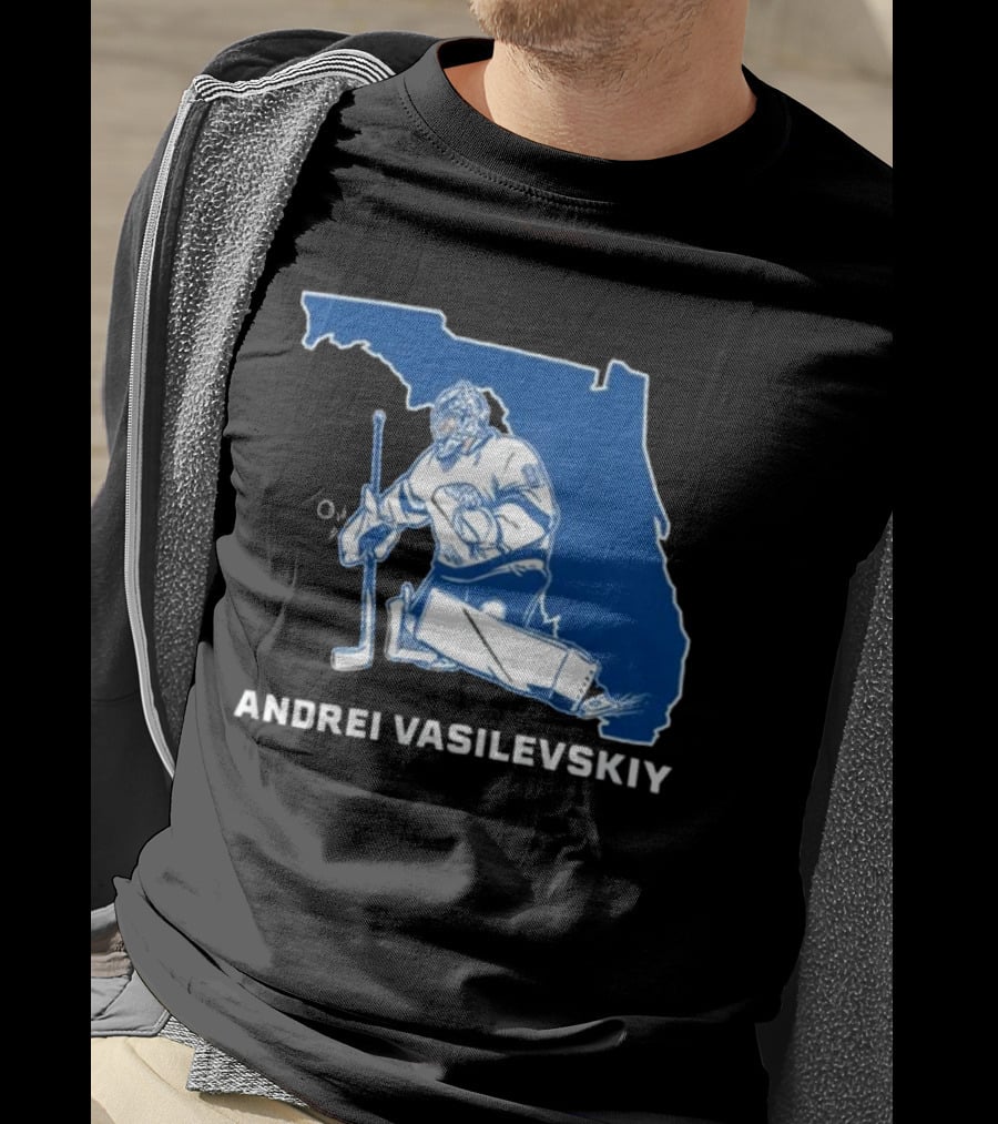 Andrei Vasilevskiy Tampa Bay Hockey Florida Map T-Shirt