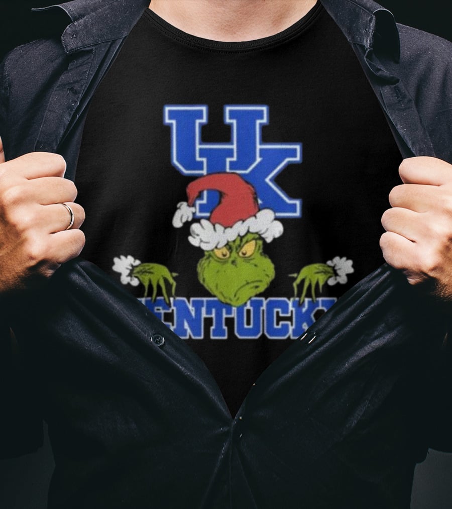 Kentucky Wildcats Grinch Christmas NCAA Football T-Shirt