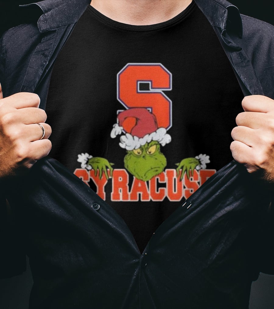 Syracuse Orange Grinch Christmas Football T-Shirt