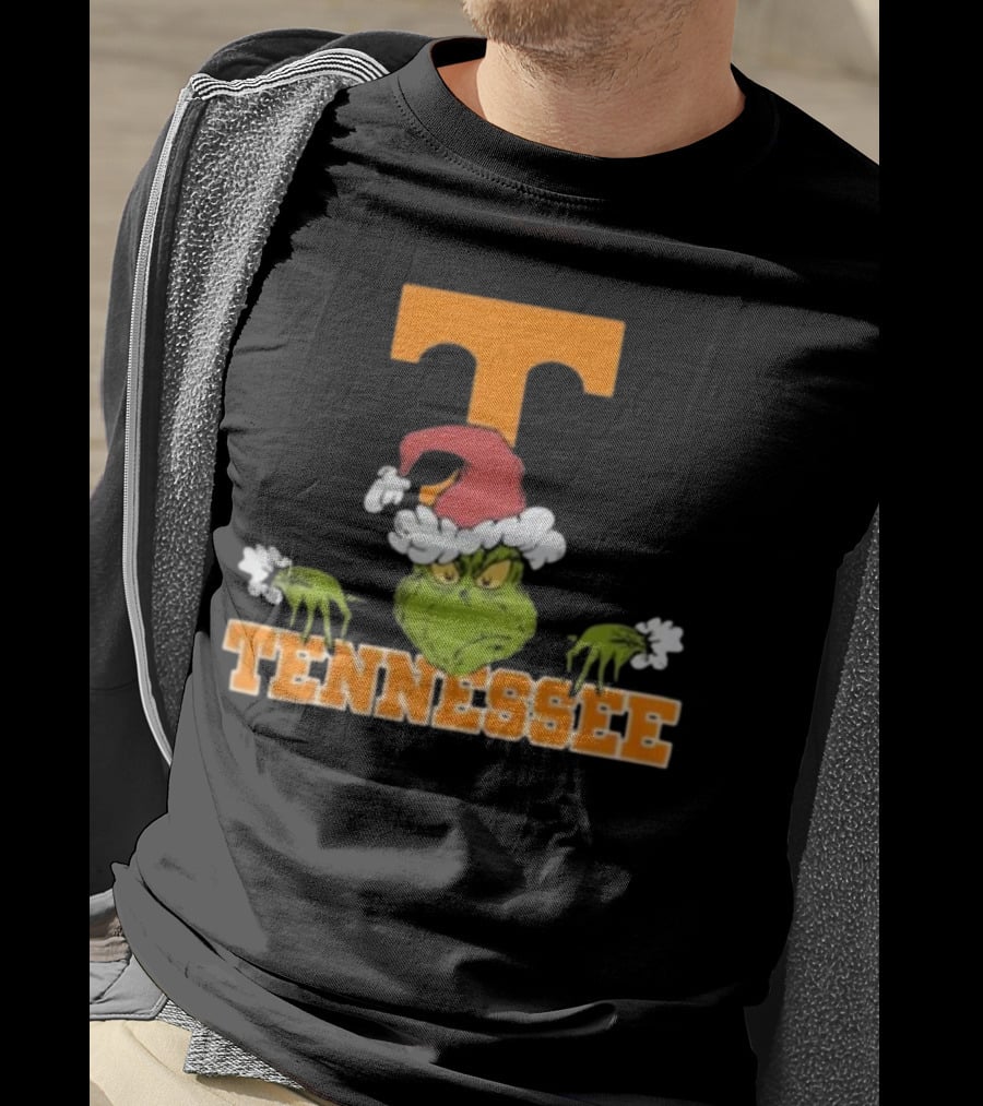Tennessee Volunteers Grinch Christmas NCAA Football T-Shirt