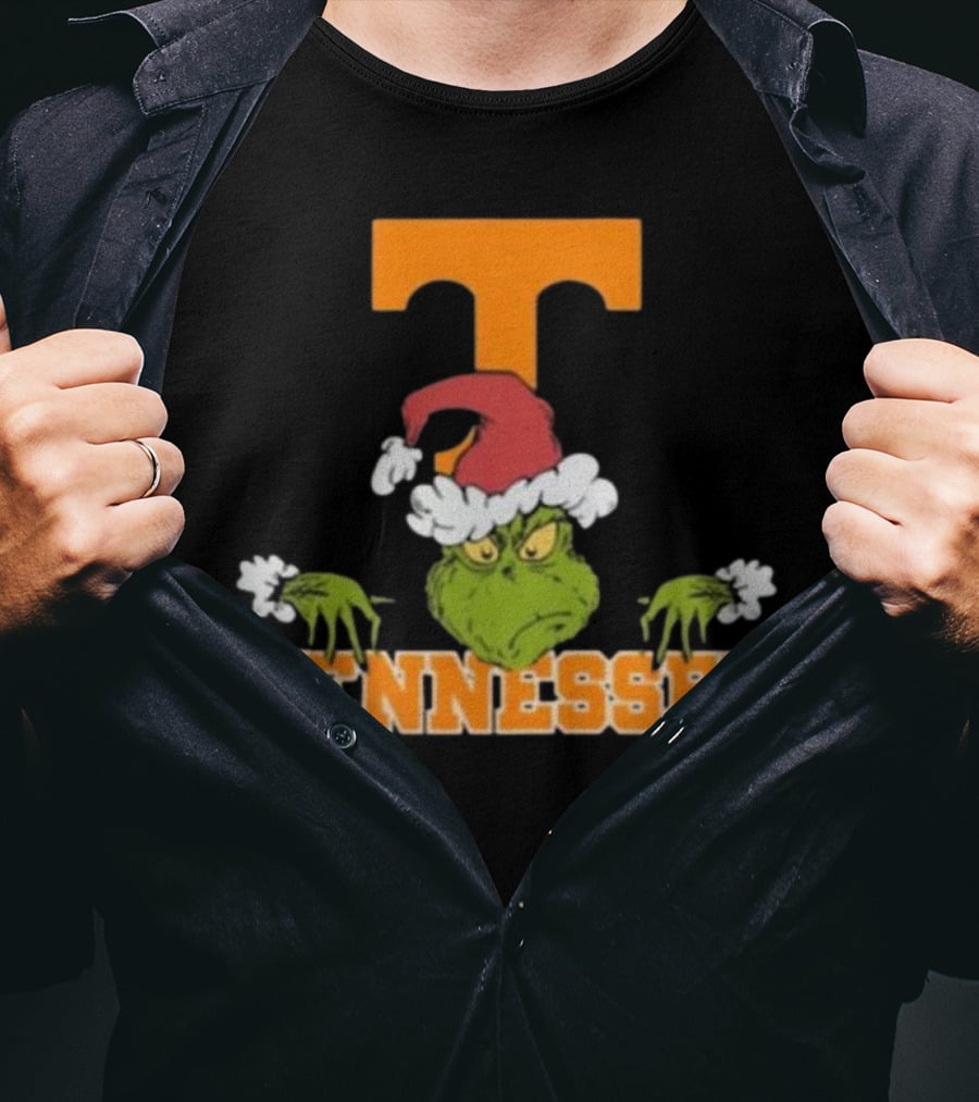 Tennessee Volunteers Grinch Christmas NCAA Football T-Shirt