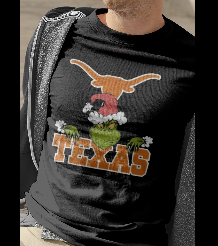 NCAA Texas Longhorns Grinch Christmas T-Shirt