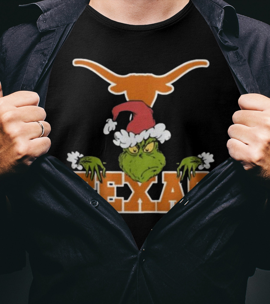 NCAA Texas Longhorns Grinch Christmas T-Shirt