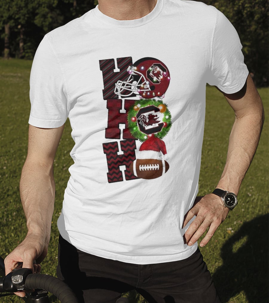 South Carolina Gamecocks Ho Ho Ho Christmas Football Game Day T-Shirt