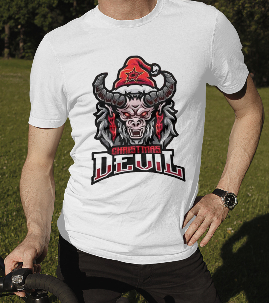 Dallas Stars NHL Krampus Christmas Devil Hockey T-Shirt