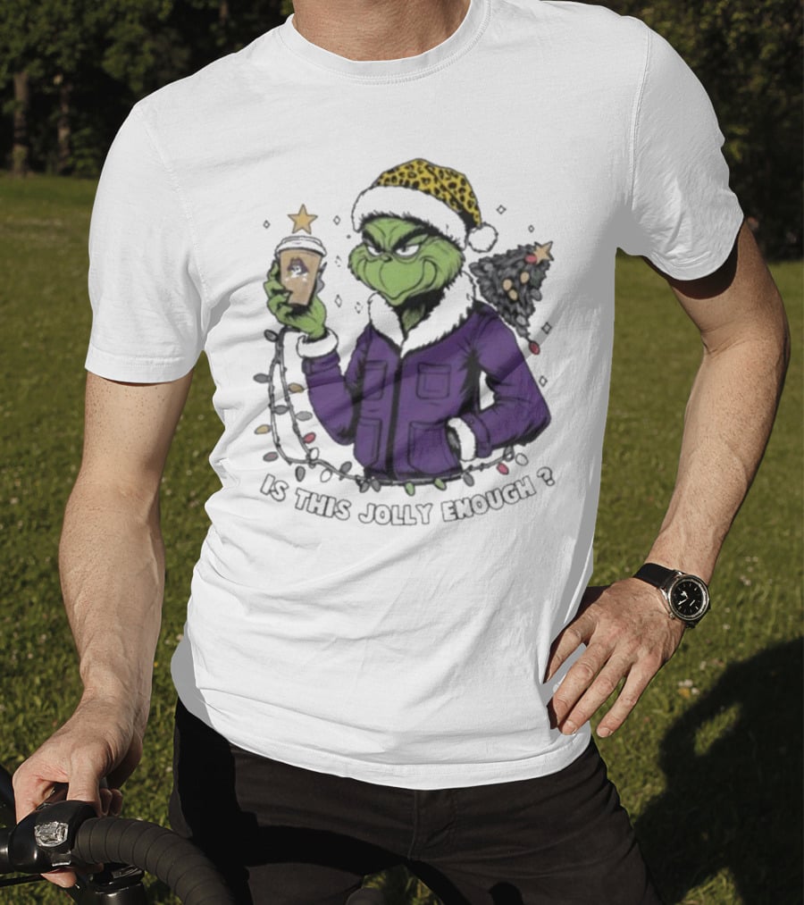 East Carolina Pirates Grinch Is This Jolly Enough Merry Christmas Santa Coffee Cup T-Shirt