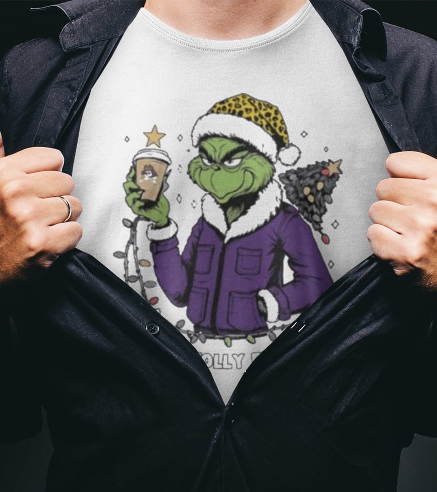 East Carolina Pirates Grinch Is This Jolly Enough Merry Christmas Santa Coffee Cup T-Shirt