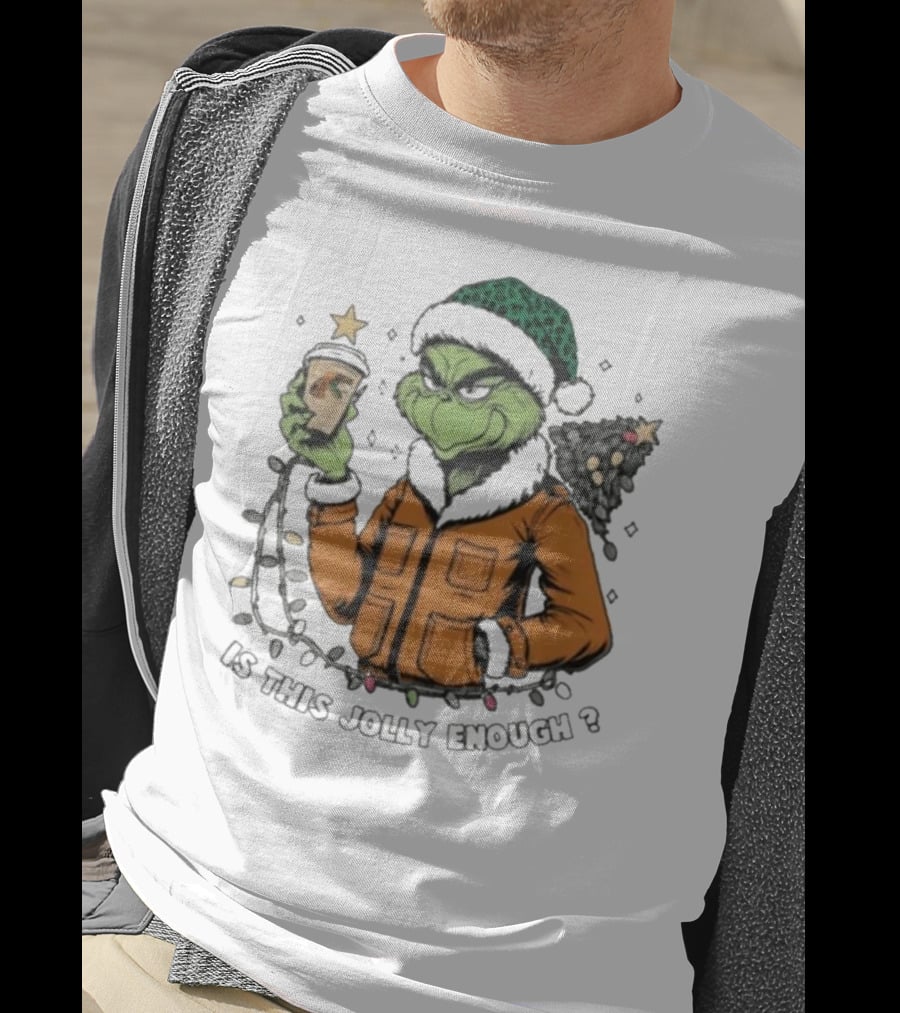 Florida A&M Rattlers X Santa Grinch Holding Coffee Is This Jolly Enough Merry Christmas T-Shirt