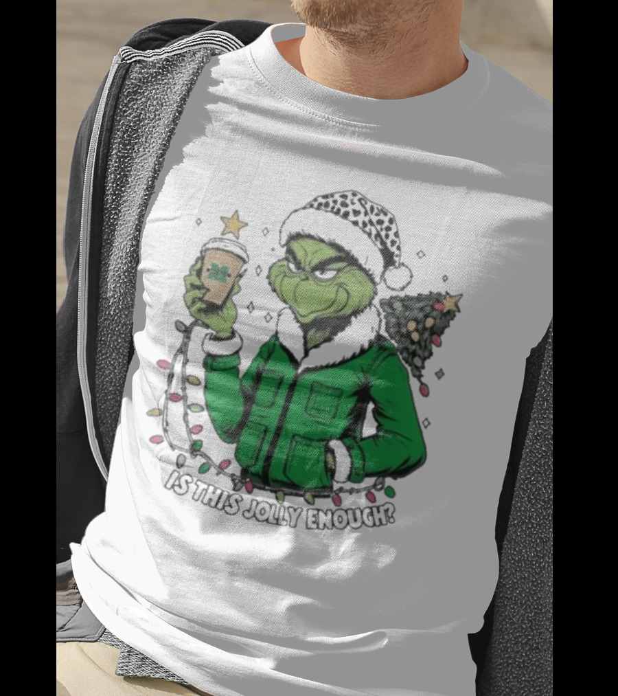 Marshall Thundering Herd Santa Grinch Is This Jolly Enough Merry Christmas T-Shirt