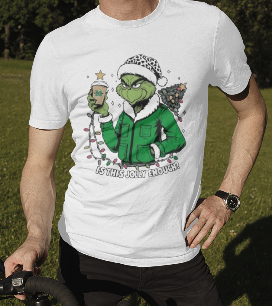 Marshall Thundering Herd Santa Grinch Is This Jolly Enough Merry Christmas T-Shirt