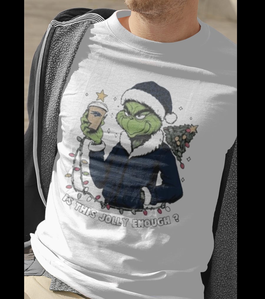 Nevada Wolf Pack Santa Grinch Is This Jolly Enough Merry Christmas T-Shirt
