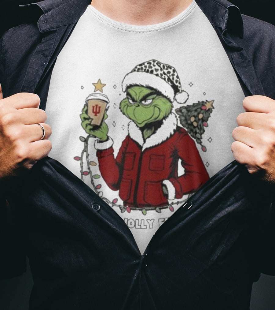Indiana Hoosiers Grinch Is This Jolly Enough Merry Christmas T-Shirt