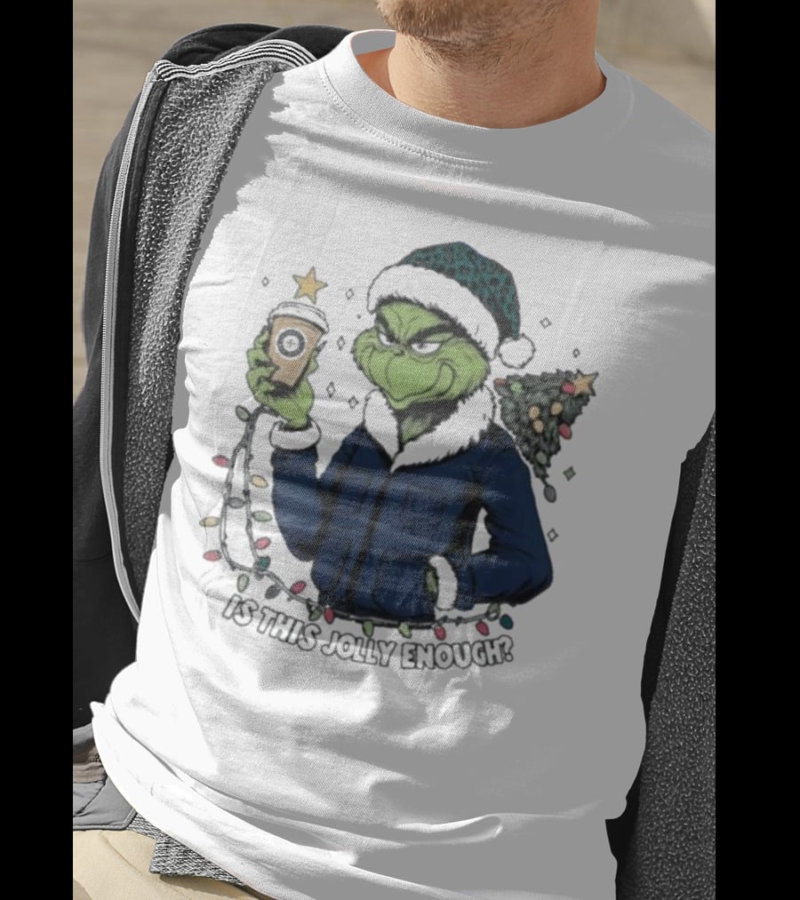 Seattle Mariners Grinch Christmas Jolly Enough Holiday Magic T-Shirt