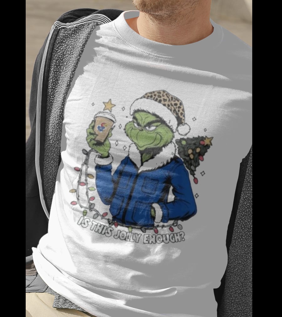 Kansas Jayhawks Grinch Is This Jolly Enough Merry Christmas T-Shirt