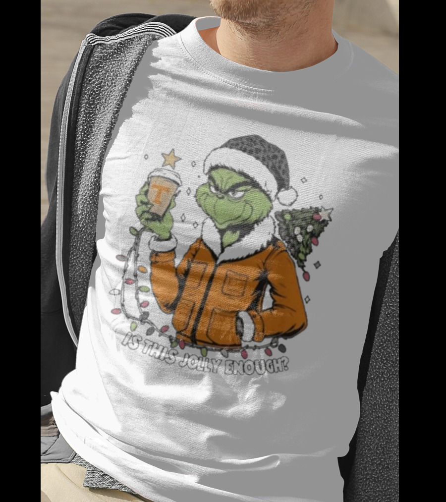 Tennessee Volunteers Grinch Is This Jolly Enough Merry Christmas T-Shirt