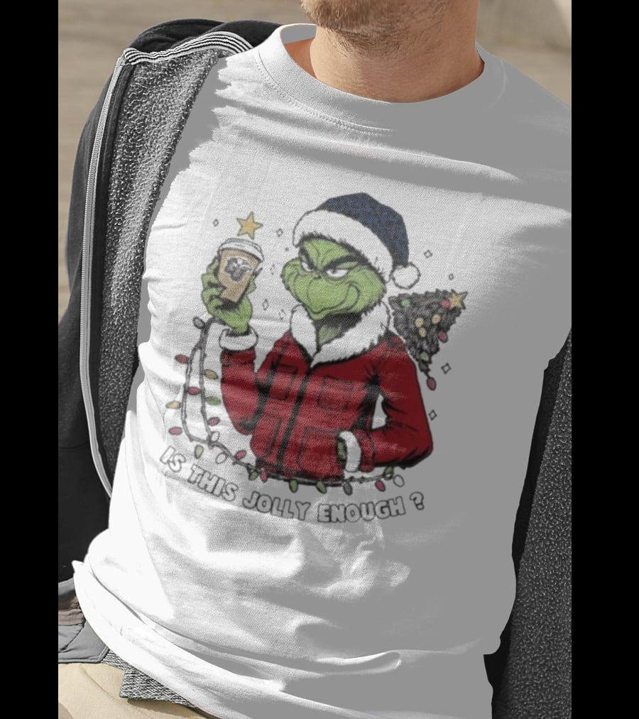 Liberty Flames Grinch Christmas Is This Jolly Enough Merry Christmas T-Shirt