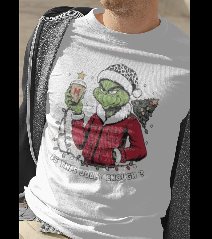 Maryland Terrapins Grinch Santa Is This Jolly Enough Merry Christmas T-Shirt