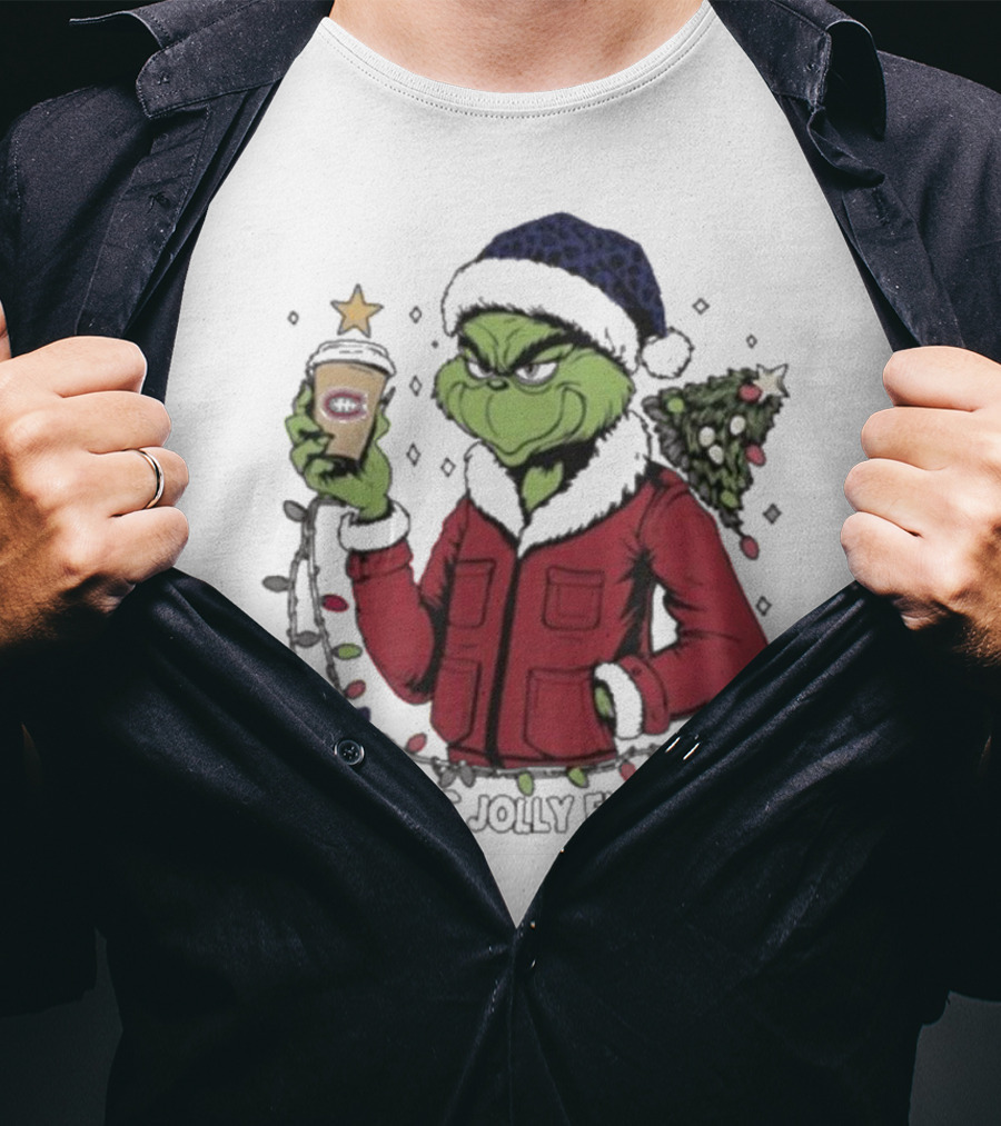 Montreal Canadiens Grinch Santa Is This Jolly Enough Merry Christmas T-Shirt