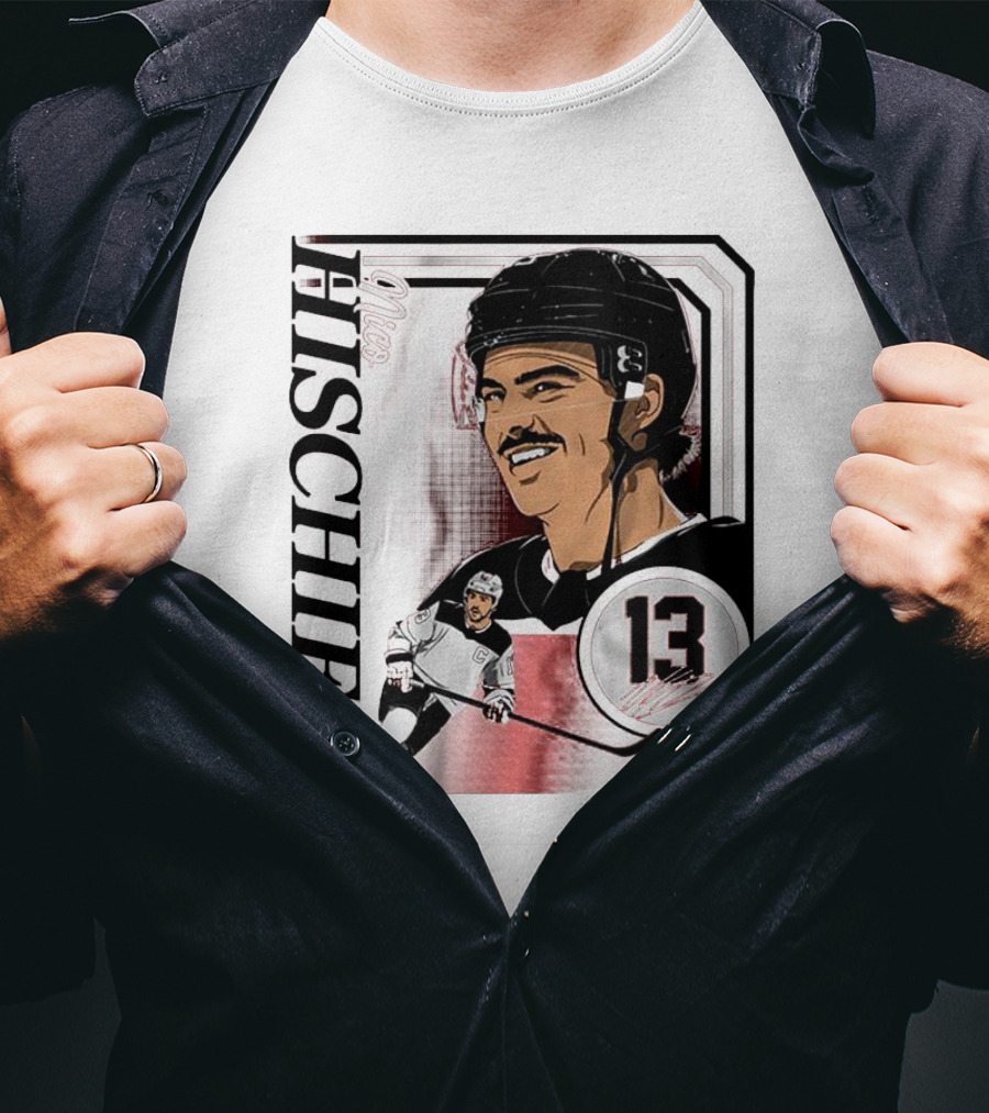 Nico Hischier Collage Frame Number 13 Hockey T-Shirt