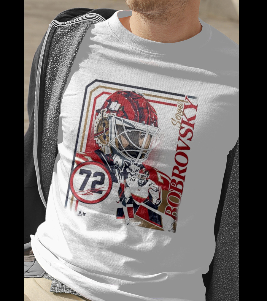 Sergei Bobrovsky 72 Collage Frame Hockey Goalie Mask Action Pose T-Shirt