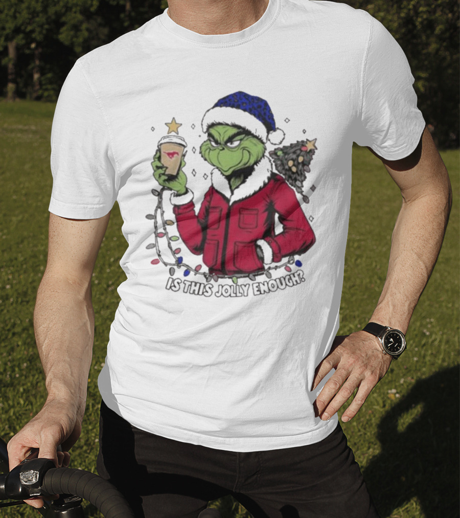 SMU Mustangs Santa Grinch Is This Jolly Enough Merry Christmas T-Shirt