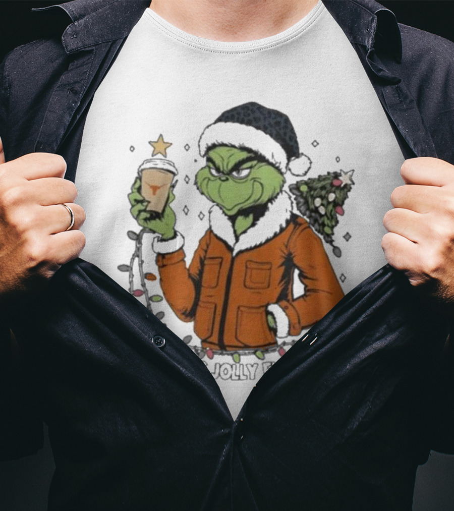 Texas Longhorns Santa Grinch Is This Jolly Enough Merry Christmas T-Shirt