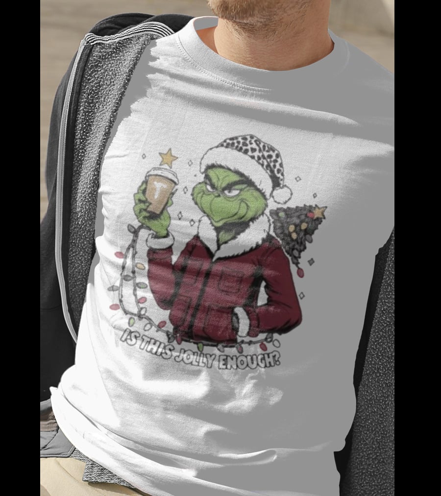 Troy Trojans X Grinch Santa Is This Jolly Enough Merry Christmas T-Shirt