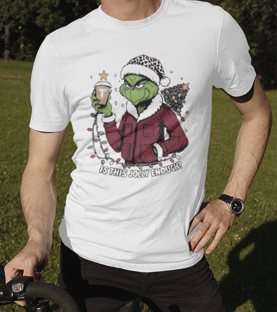 Troy Trojans X Grinch Santa Is This Jolly Enough Merry Christmas T-Shirt